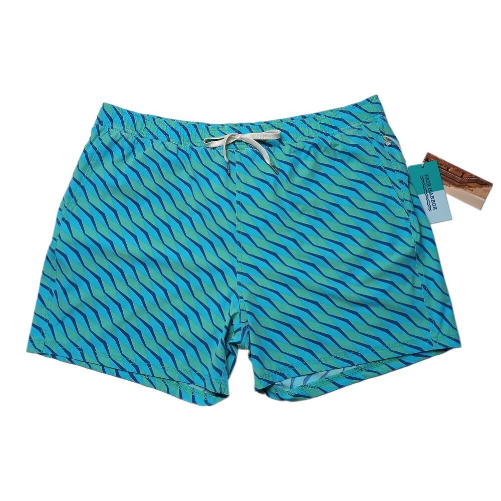 Fair Harbor Swim Trunks Men's 3XL Bungalow Short  Green Seabay Sunfaded 5" New